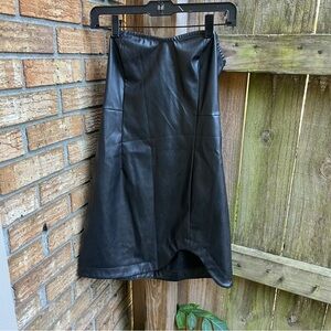 Blue Blush Black Strapless Dress